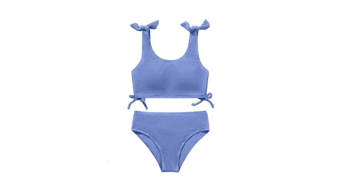 Bkixhv Girls 2 Pieces Summer Beach Swimsuit Solid... - Coupon