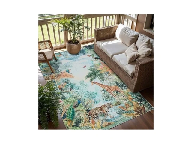 Animal Print Modern Easy Jute 3×5 Patio Rug… – Coupon