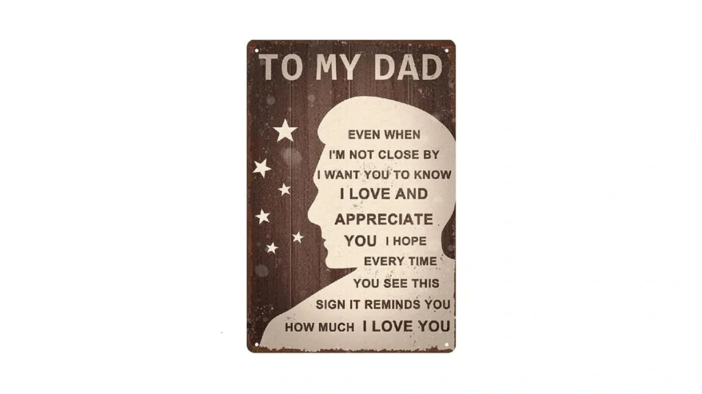 Dad Gifts Rustic Tin Wall Art For Dad - Vintage... - Coupon