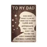Dad Gifts Rustic Tin Wall Art For Dad - Vintage... - Coupon