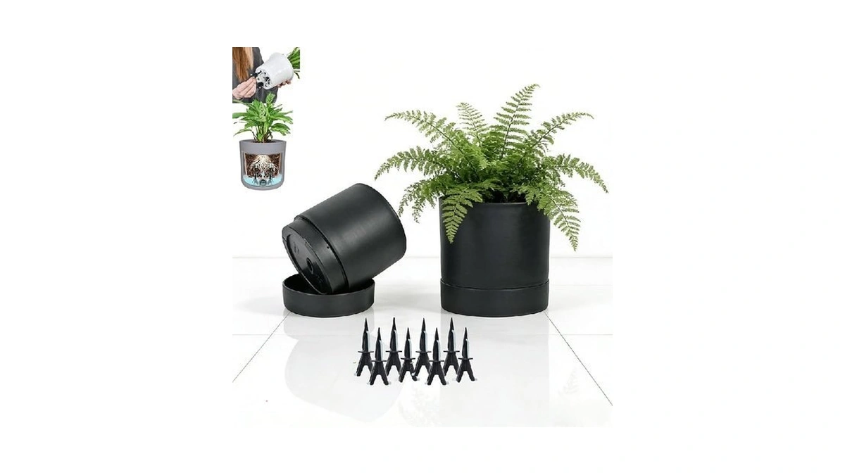Greenship 2pcs Plant Pots Self Watering Pots For... - Coupon