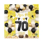 70th Birthday Decorations For Men Sand White Black... - Coupon