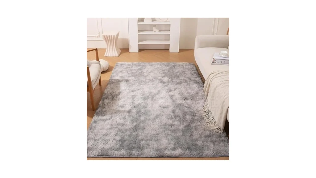 Threadglobe Premium Shag Area Rug 4 X6 Tie-dye Grey... - Coupon