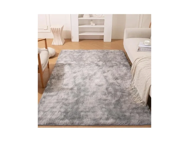 Threadglobe Premium Shag Area Rug 4 X6 Tie-dye Grey… – Coupon