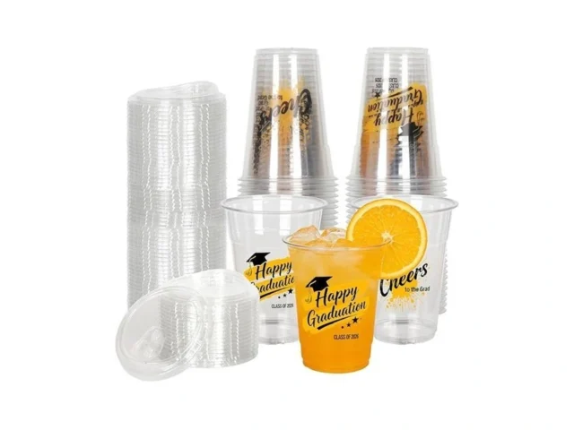 Zmency 50 Pack Happy Graduation Cups With Lids -… – Coupon