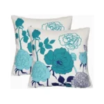 Sykting Teal Floral Pillow Covers 20x20 Set Of 2... - Coupon