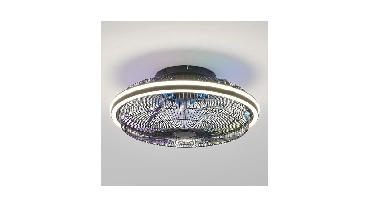 Huixute Modern Black Bladeless Ceiling Fan With... - Coupon