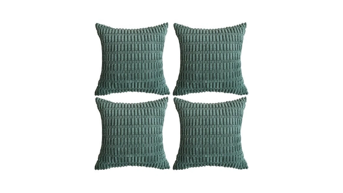 Sykting Soft Corduroy Blue Summer Fall Throw Pillow... - Coupon