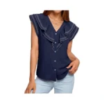 Berrygo Women S Summer Ruffle Button Down Tops... - Coupon