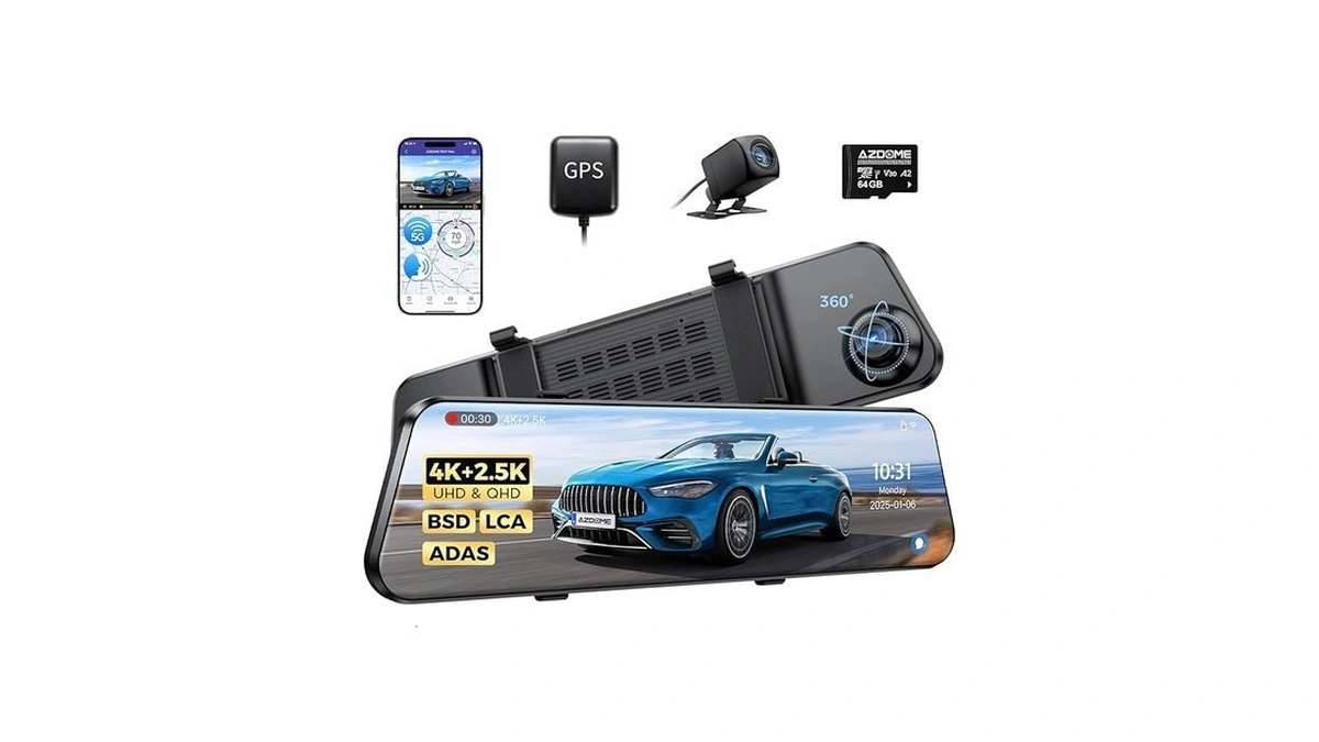 Azdome Pg17 Max 4k 2 5k Mirror Dash Cam With Adas... - Coupon