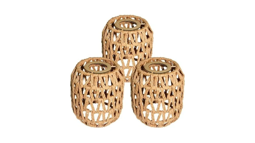 3 Pack Rattan Lamp Shades 4 7 5 2 Small Boho... - Coupon
