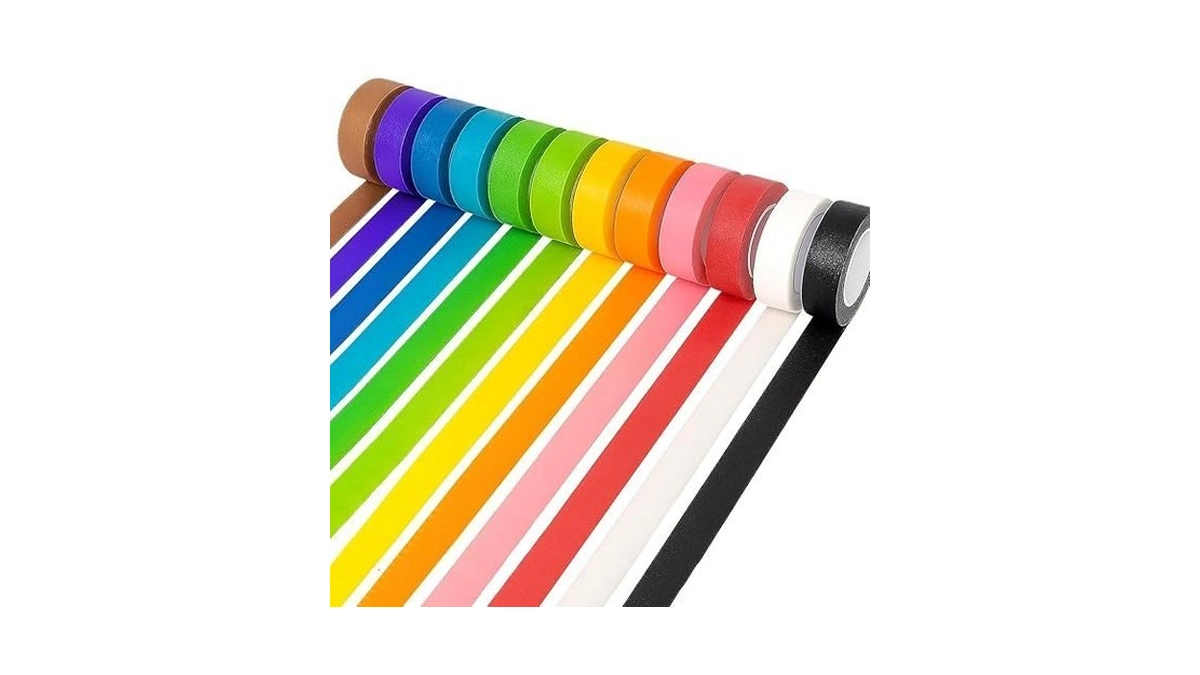 12pcs Colored Masking Tape Colored Tape For Kids... - Coupon