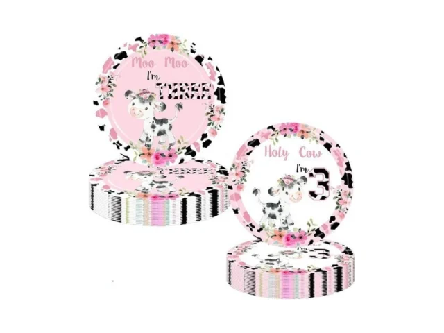 Holy Cow I M Three Girls Birthday Party Plates Cow… – Coupon