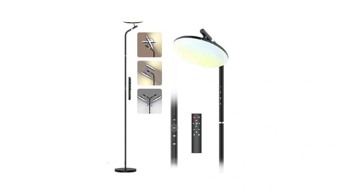 Runbarry Led Floor Lamp 36w Super Bright Standing... - Coupon