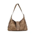Sweetovo Hobo Bags For Women Retro Rivet Shoulder... - Coupon