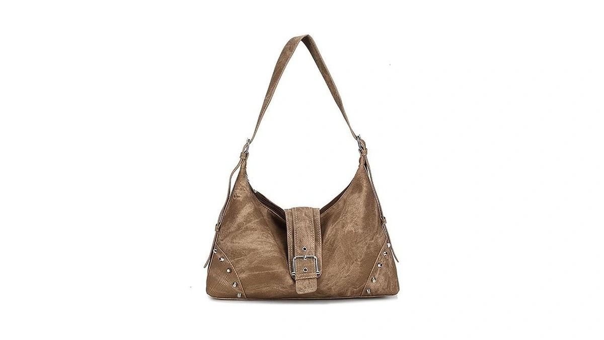 Sweetovo Hobo Bags For Women Retro Rivet Shoulder... - Coupon