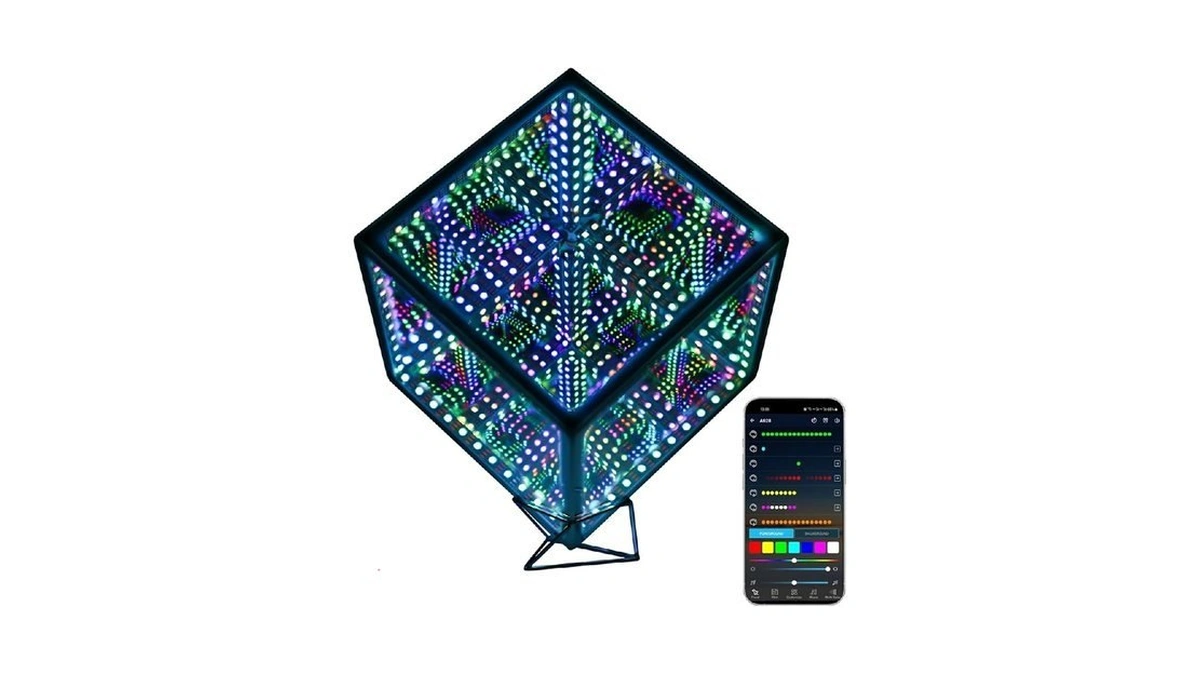 Heepulor Infinity Mirror Hyper Cube Table Lamp Desk... - Coupon