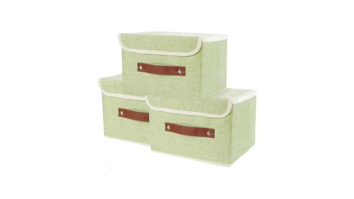 Snyugr Large Storage Bin With Lid Storage Boxes... - Coupon