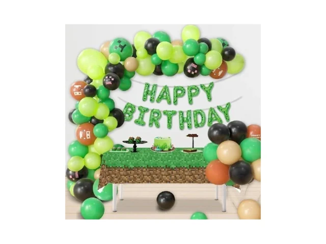 Pixel Miner Birthday Balloon Arch Kit – 121 Pcs… – Coupon