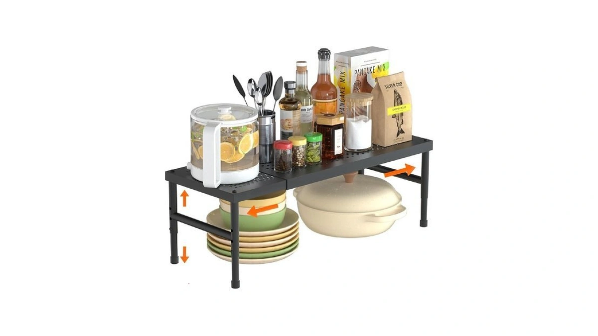 Expandable Adjustable Stackable Kitchen Organizer... - Coupon