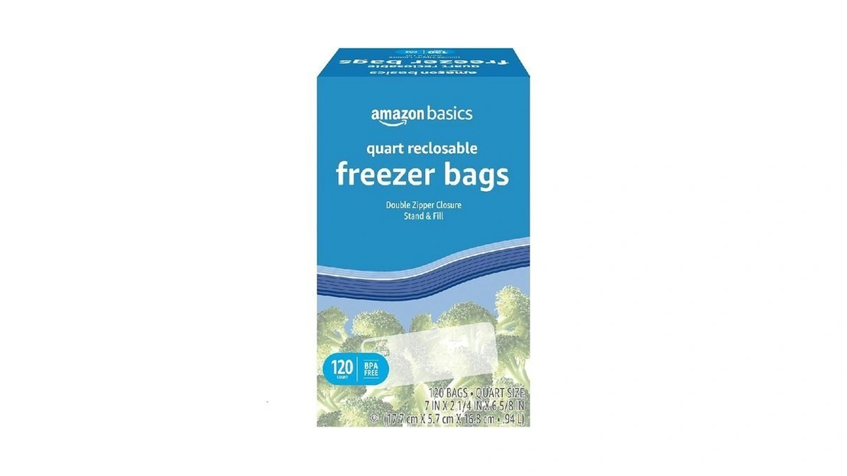 Amazon Basics Reclosable Freezer Quart Food Storage... - Coupon