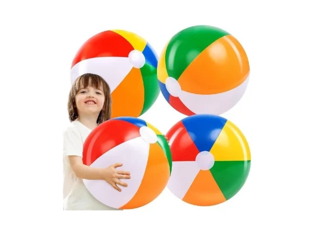 Joyin 4-pack 20 Beach Balls – Large Rainbow Beach… – Coupon