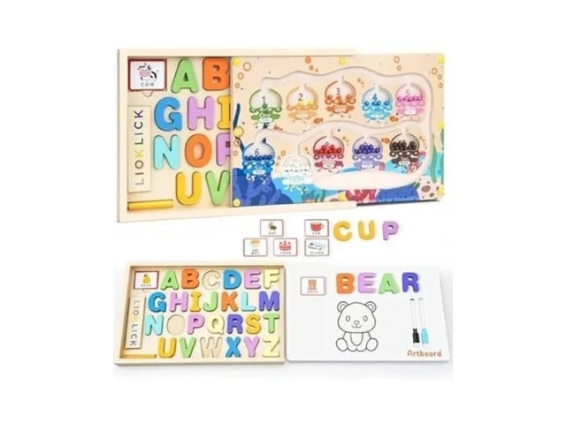 Lioklick 4-in-1 Magnetic Color And Number Maze Abc… – Coupon