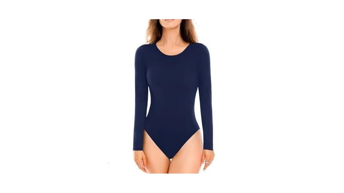Walifrey Crew Neck Long Sleeve Bodysuit For Women... - Coupon