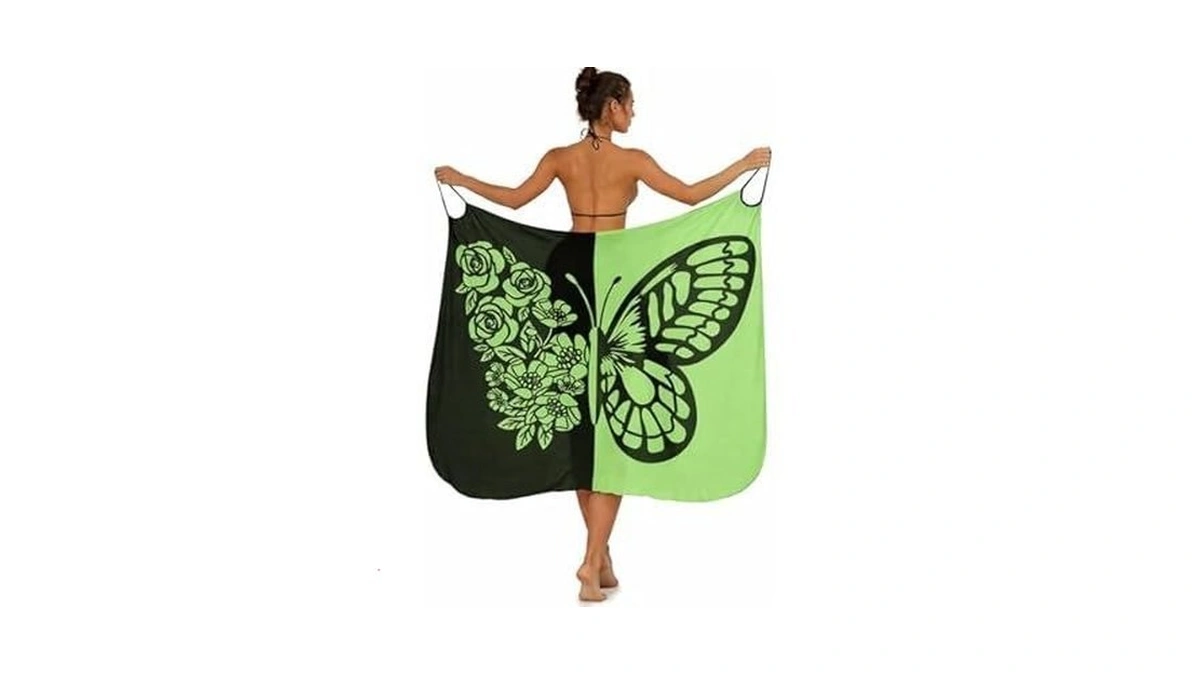 Womens Butterfly Floral Beach Cover Up Dress... - Coupon