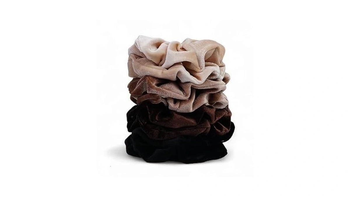 Velvet Scrunchies For Women 8pcs Neutral Large Hair... - Coupon