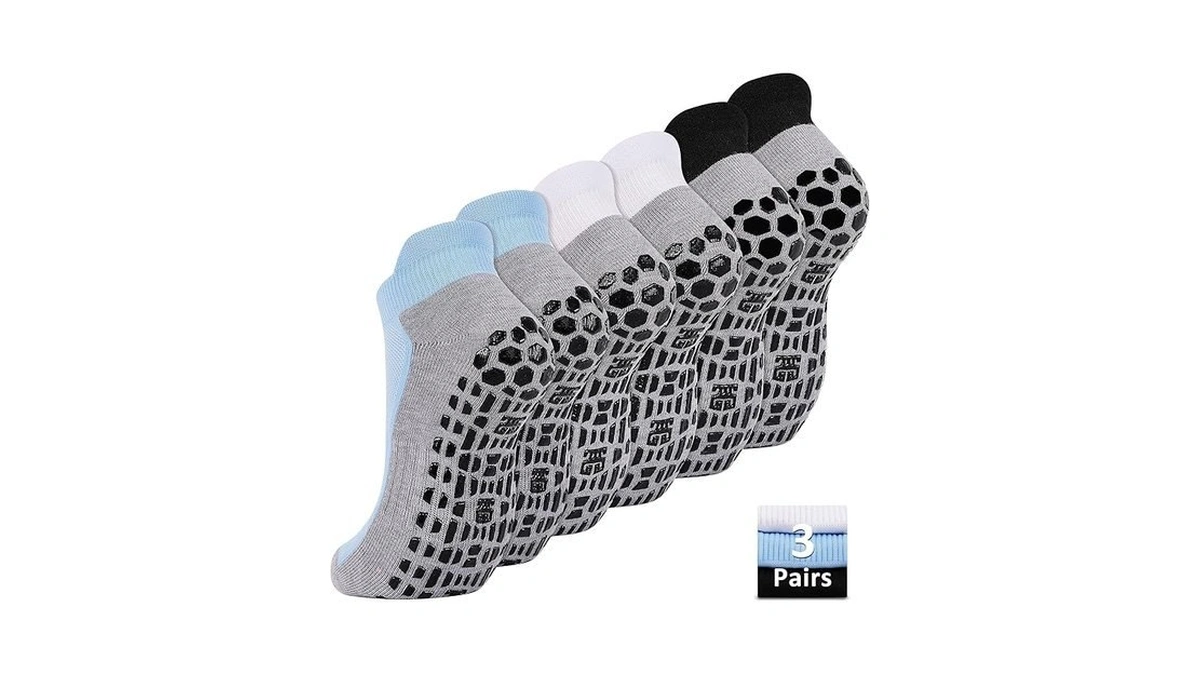 Elutong Men Non Slip Anti-skid Socks 3 Pairs Tile... - Coupon
