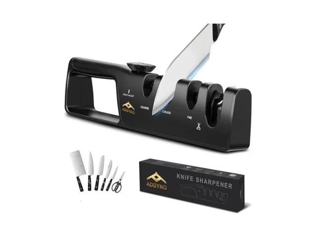 Addyno 4-in-1 Knife Sharpener With Angle Guide… – Coupon