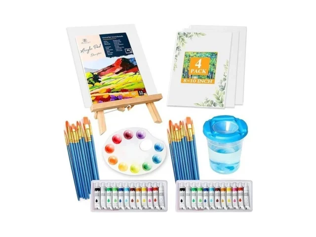 Kastewill Acrylic Paint Set 52pcs With Paint… – Coupon