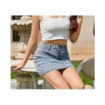 Shestellar Women S Low Rise Denim Mini Skirt Y2k... - Coupon