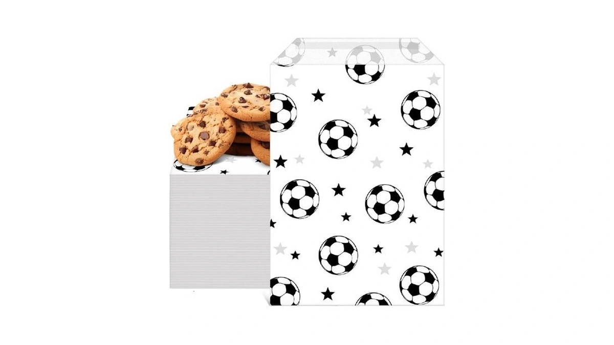 Tinlade 100 Pcs Soccer Gift Bags 5 X 7 Inch Soccer... - Coupon