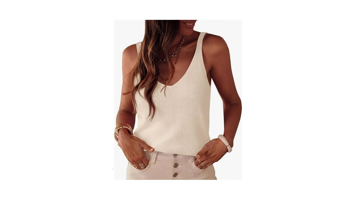 Kirundo Sweater Tank Tops For Women Sleeveless V... - Coupon
