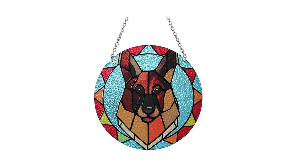 Marwey Dog Memorial Suncatcher Stained Glass Pet... - Coupon
