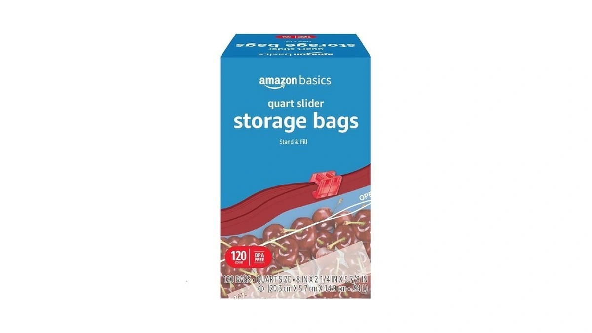 Amazon Basics Slider Quart Food Storage Bags With... - Coupon