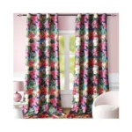 120 Inch Length Vibrant Hot Pink Floral Blackout... - Coupon