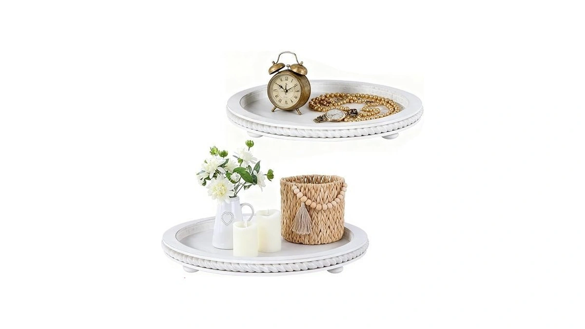 Urban Deco Decorative Trays For Home Decor Round... - Coupon
