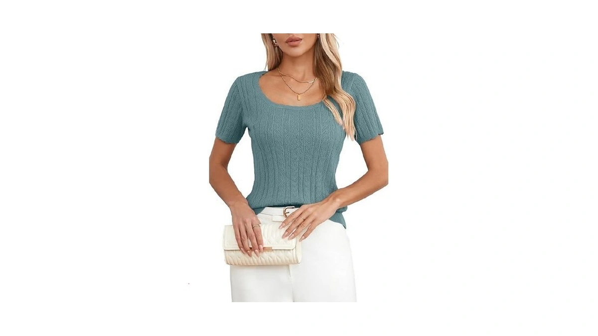 Arach Cloz Women Trendy 2025 Spring Short Sleeve... - Coupon