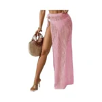 Breathsunny Womens Crochet Knit Elastic Tie Waist... - Coupon