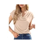 Btfbm Cowl Neck Tops For Women 2026 Summer Womens... - Coupon