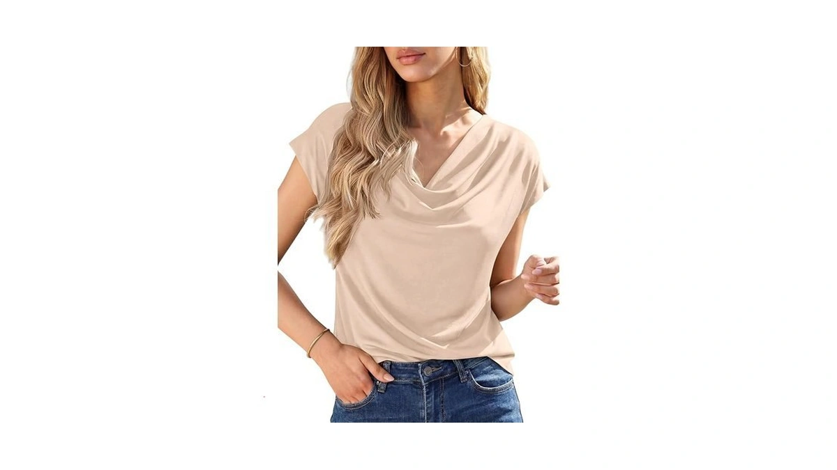 Btfbm Cowl Neck Tops For Women 2026 Summer Womens... - Coupon