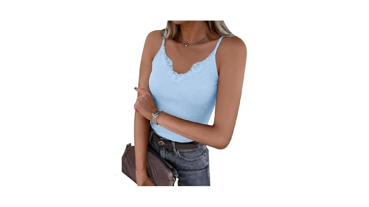 Zelroxa Lace Tank Top For Women Spaghetti Strap... - Coupon