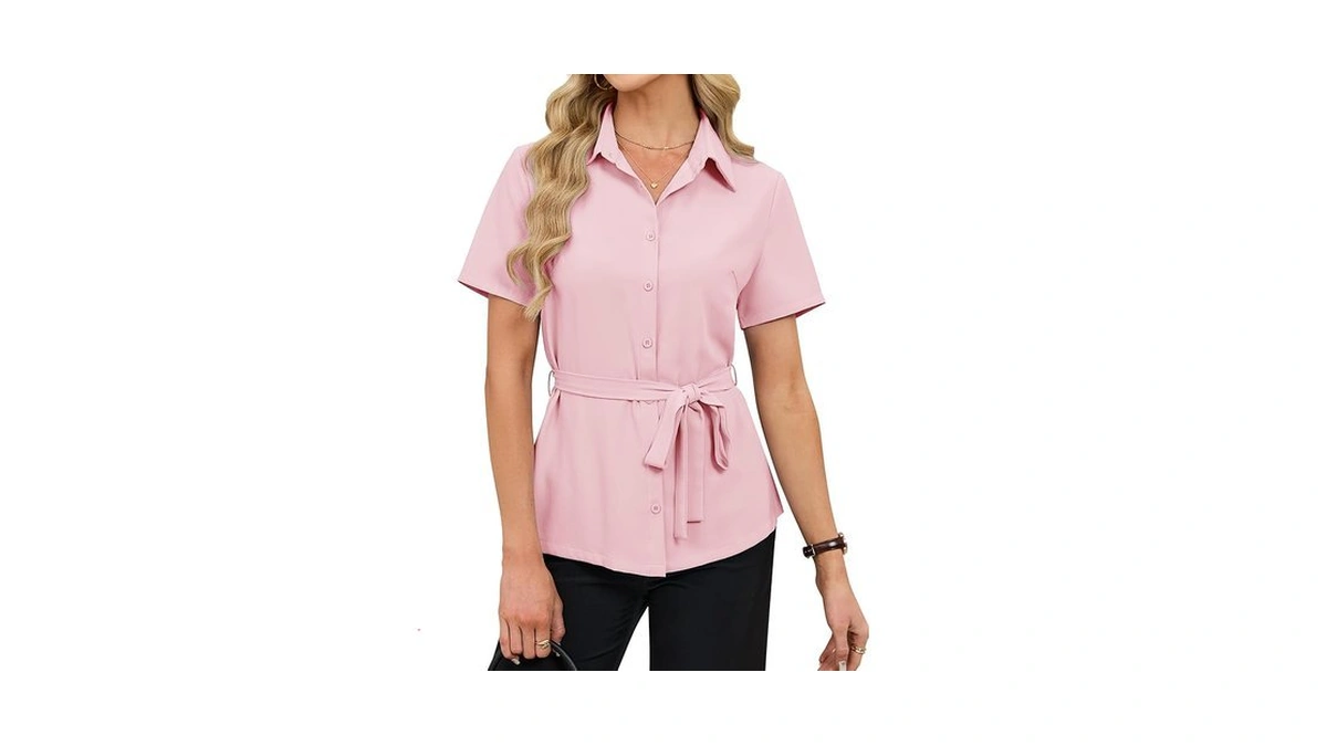 Blooming Jelly Womens Button Down Shirt Collared... - Coupon