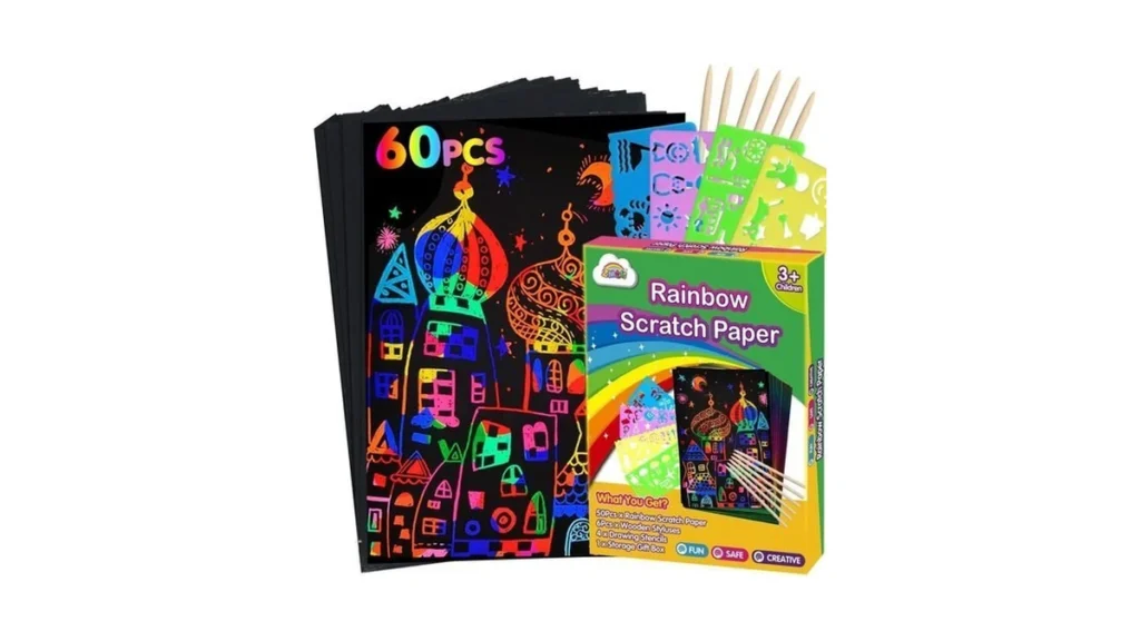 Zmlm Scratch Paper Art Set 60 Pcs Magic Art Craft... - Coupon
