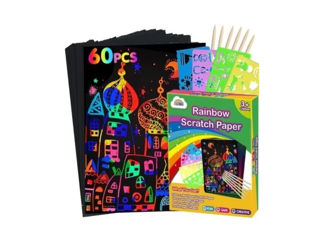 Zmlm Scratch Paper Art Set 60 Pcs Magic Art Craft… – Coupon