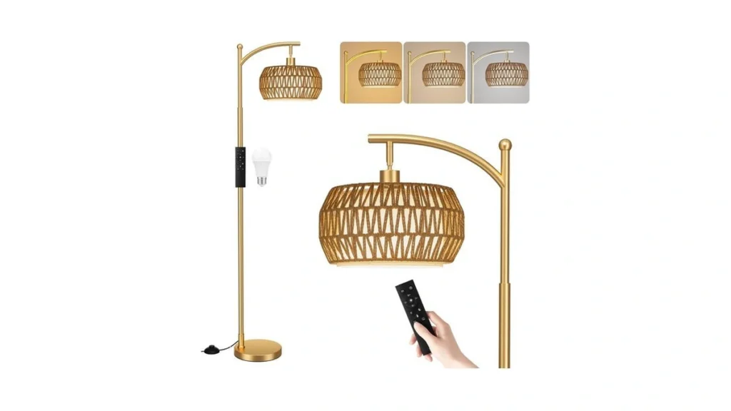 Ambimall Arc Floor Lamp For Living Room With Remote... - Coupon