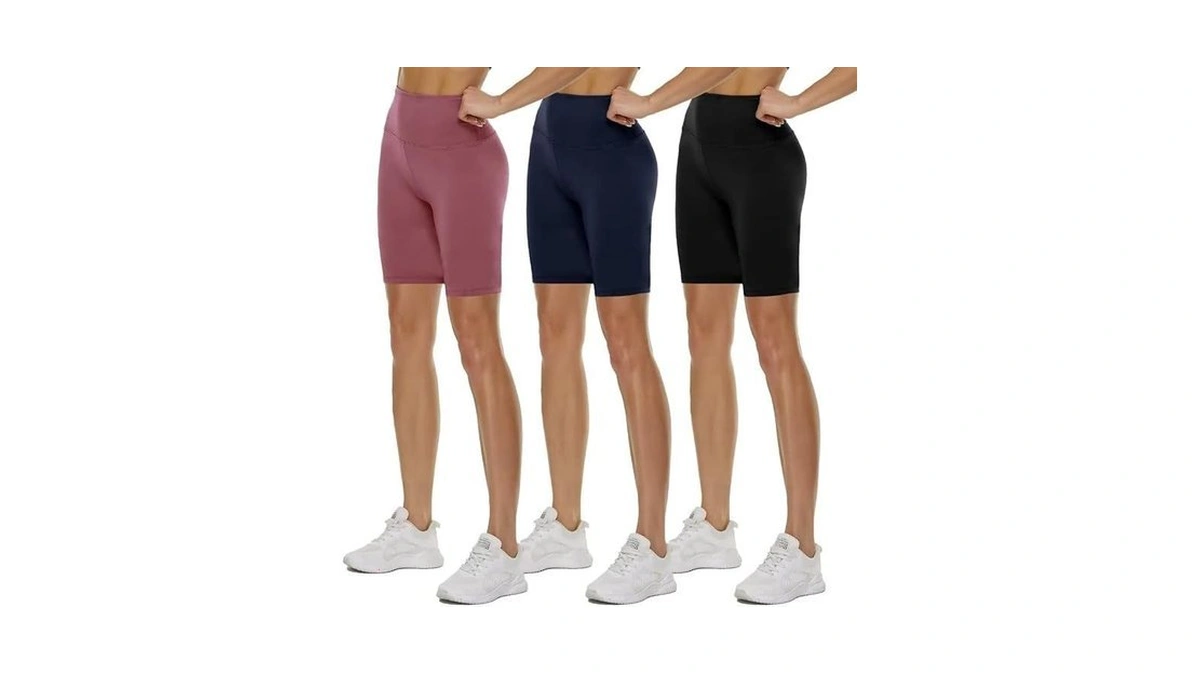 Qggqdd 3 Pack High Waisted Biker Shorts For Women 3... - Coupon